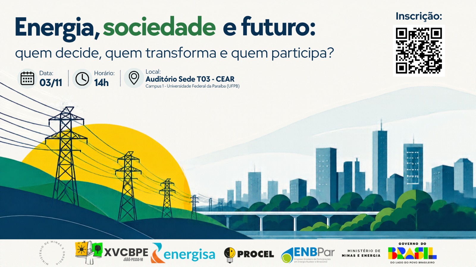 Banner do evento Energia, sociedade e futuro